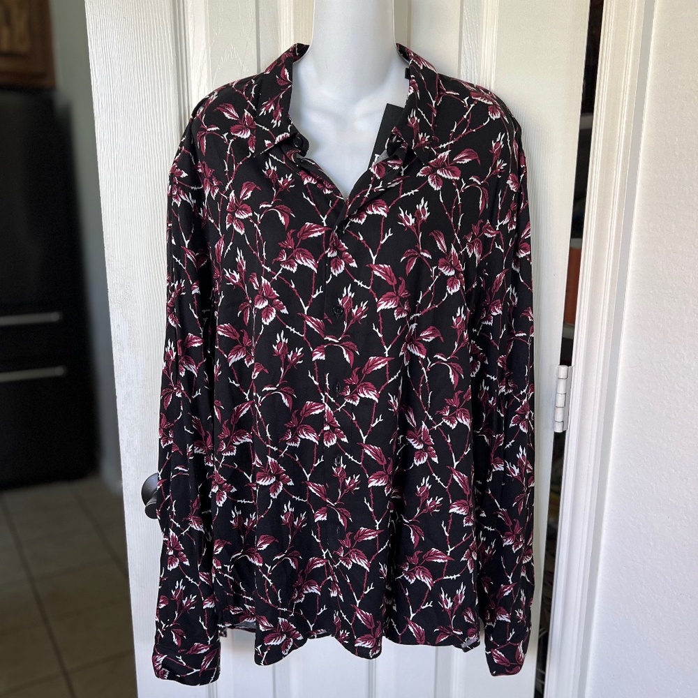 The Kooples Spicy Leaves Printed Striaght Fit